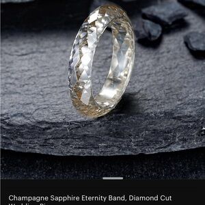 Elegant Champagne Sapphire Eternity Band- like Jewelry Island